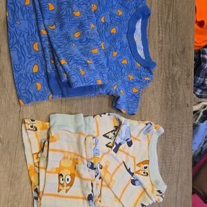 Blue and Cream Kids Pajama Set